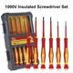Набор отверток Meiyi Tools диэлектрических прецизионных изолированных до 1000 V 6 шт Красный (28394) - изображение 3