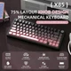 Игровая механическая беспроводная клавиатура Attack Shark X85 Pink gradient, 75%, RGB, USB-C, hot-swap, White Jade Switch с регулятором громкости - изображение 2