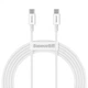 Кабель Baseus Superior Series Fast Charging Type-C to Type-C PD 100W (2m) white - зображення 3
