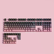 Набір кейкапів PBT Black-Pink Gradient Lines (130+) / OEM-профіль, Рожевий - зображення 2
