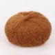 Candy-Yarn Mohair 75%, Коричневый №10 - тонкая мохеровая пряжа с полиамидом 25 г / 237 м, для ажурных узоров, свитеров, шалей и кардиганов - изображение 3