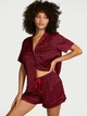 Піжама Сатинова (сорочка + шорти) Victoria's Secret Signature Satin Short Pajama Set ХХL Червоний (27178688D) - изображение 1