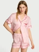 Піжама Сатинова (сорочка + шорти) Victoria's Secret Signature Satin Short Pajama Set XXL Рожевий (27178678D) - изображение 2