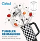 Термокружка з ручкою Cirkul All-Day StrawSip Black Checkmate з нержавіючої сталі 887 мл Чорний з білим - зображення 7