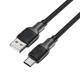 USB кабель AceFast C10-04, Type-C, 1.2 м., Чорний - 452597 - зображення 3