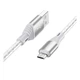 USB кабель Borofone BX96, MicroUSB, 1.0 м., Серый - 386965 - изображение 1