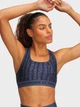 Спортивный топ для фитнеса женский Under Armour Crossback Mid Print 1361042-044 S Темно-серый (197778990159) - изображение 3
