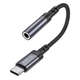 Адаптер Borofone BV24 Graceful, Type-C, 3,5 мм., 0.15 м., Сірий - 584835 - зображення 6