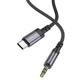 AUX кабель Borofone BL24 Graceful, Type-C, 1.0 м., Сірий - 569897 - зображення 5
