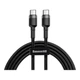 USB кабель Baseus CATKLF-GG1 Cafule PD2.0, Type-C, 1.0 м., Чорний - 191323 - зображення 1