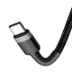 USB кабель Baseus CATKLF-GG1 Cafule PD2.0, Type-C, 1.0 м., Чорний - 191323 - зображення 2
