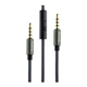 AUX кабель Hoco UPA-04 Noble sound, 1.0 м., 3.5 мм., Серый - 204666 - изображение 2