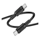 USB кабель Borofone BX111 Feliz, Type-C, 1.0 м., Черный - 495907 - изображение 1
