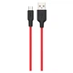USB кабель Hoco X21 Plus Silicone, MicroUSB, 1.0 м., Красный - 270824 - изображение 1