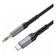 AUX кабель SkyDolphin SR29, Type-C, 1.0 м., 3.5 мм., Черный - 344849 - изображение 1