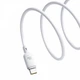 USB кабель Baseus P10377703213-00 Silky, Type-C, 1.0 м., Белый - 565565 - изображение 4