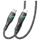 USB кабель Ridea RC-RL15 RGB Light, Type-C, 1.2 м., Черный - 449384 - изображение 4