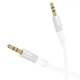 AUX кабель Borofone BL19 Creator, 3.5 мм, 1.0 м., Білий - 501164 - зображення 2
