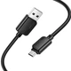 USB кабель Hoco X113 Beneficio, MicroUSB, 1.0 м., Черный - 571721 - изображение 2