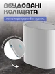 Мусорное ведро в туалет и для кухни с крышкой узкое на 10 л Hausland мусорный бак под мойку ведро для мусора корзина в офис контейнер урна в комнату пластиковое белый (02590001) - изображение 7