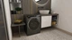 Пральна машина Haier фронтальна, 5кг, 1200, A, 42.3см, дисплей, інвертор, люк чорний, Wi-Fi, висота 70см, cріблястий - изображение 4