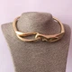 Жіноче масивне кольє з абстрактною петлею Honey Fashion Accessories золотистий (12-382) - зображення 3