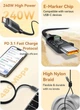 Интерфейсный кабель Rocoren RCXCTT1-LC0G 100W 480Mbps (E-marker 50V 2A) TypeC-TypeC 1m Black (43699) - изображение 6