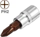 Головка 1/4" з насадкою Philips PH2 Forsage F-321322 Premium - зображення 2