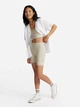 Спортивный топ для бега женский Converse Wordmark Bra Top Beach Stone 10024540-247 XS Sand (194434082968) - изображение 9