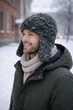 Стильна шапка вушанка "Оливковий Меланж" для чоловіків , ручна робота від PRIGRIZ, 50-58 см - зображення 2