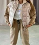 Женский утепленный спортивный костюм на флисе L/XL бежевый. - изображение 2