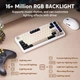 Клавиатура Беспроводная ATTACK SHARK M86 White-Cheese Механическая (2.4G/Bluetooth/USB type-c) RGB Подсветка - изображение 7