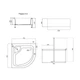 Душевой поддон Lidz KAPIELKA ST80x80x41 см с панелью - изображение 2
