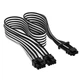 Кабель живлення video power 12+4pin PCIe Gen 5 12VHPWR 600W black/white Corsair (CP-8920333) - зображення 1