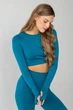 Женский кроп-лонгслив с отверстиями для пальцев Giulia FLEX LONGSLEEVE ACTIVE L/XL Red-poppy, спортивный кроп топ - изображение 1