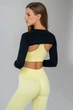 Женский кроп-лонгслив для многослойных образов Giulia FLEX SLEEVE L/XL Black, болеро из микрофибры - изображение 4