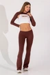 Женский кроп-лонгслив для многослойных образов Giulia FLEX SLEEVE L/XL Brown-hot chocolate, болеро из микрофибры - изображение 3