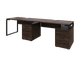 Офисный письменный стол MebliLoft L135 Double черныйс царгой венге винтаж 18 2700*700*750 - изображение 1