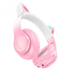 Навушники бездротові з котячими вушками та LED підсвічуванням Hoco W42 Cat Ear Bluetooth TF-карта AUX Рожеві з білим - зображення 2