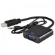 Конвертер переходник видеосигнала HDMI в VGA с 3.5 мм аудио Черный - изображение 3