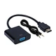 Конвертер переходник видеосигнала HDMI в VGA с 3.5 мм аудио Черный - изображение 7