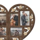 Фотоколлаж в форме сердца на 6 фото Frame Depot, деревянная настенная рамка темно-коричневого цвета 53×40,5 см (heart_split_collage_s) - изображение 5