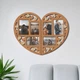 Фотоколлаж в форме сердца на 6 фото Frame Depot, деревянная настенная рамка светло-коричневого цвета 53×40,5 см (heart_split_collage_s) - изображение 4