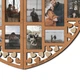 Фотоколаж у формі серця на 12 фото Frame Depot, дерев’яна світло-коричнева настінна рамка 75,5×58 см (heart_split_collage_m) - зображення 6