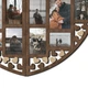 Фотоколаж у формі серця на 12 фото Frame Depot, дерев’яна темно-коричнева настінна рамка 75,5×58 см (heart_split_collage_m) - зображення 6