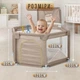 Детский игровой манеж для детей бежевый BAMBI MR 1340-BG уличный с баскетбольным кольцом складной ограждение для игр - изображение 2