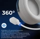 Бездротові ігрові навушники GamePro HSW-191-WHB Asgard Skadi Wireless 7.1 White-Blue - зображення 13