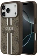 Etui plecki Guess 4G Printed Stripes MagSafe do Apple iPhone 17 Pro Max Brown (3666339491437) - obraz 1