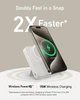 Портативное зарядное устройство Anker MagGo 10000mAh поддержка MagSafe/Qi2 с дисплем USB-C Белый (A1654G21) - изображение 8