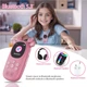 MP3 плеер Benjie M5 Kids Bluetooth 5.3 Hi-Fi 32Gb с внешним динамиком Розовый - изображение 3